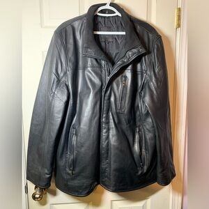 NWOT XL Sly & Co Black Men's Leather Jacket